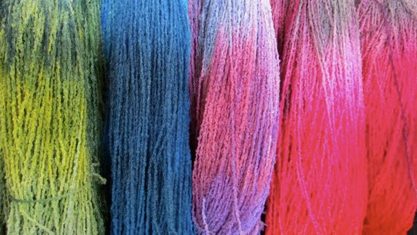 Colorful wool at the WI Sheep and Wool Festival, photo by Judith Siers-Poisson