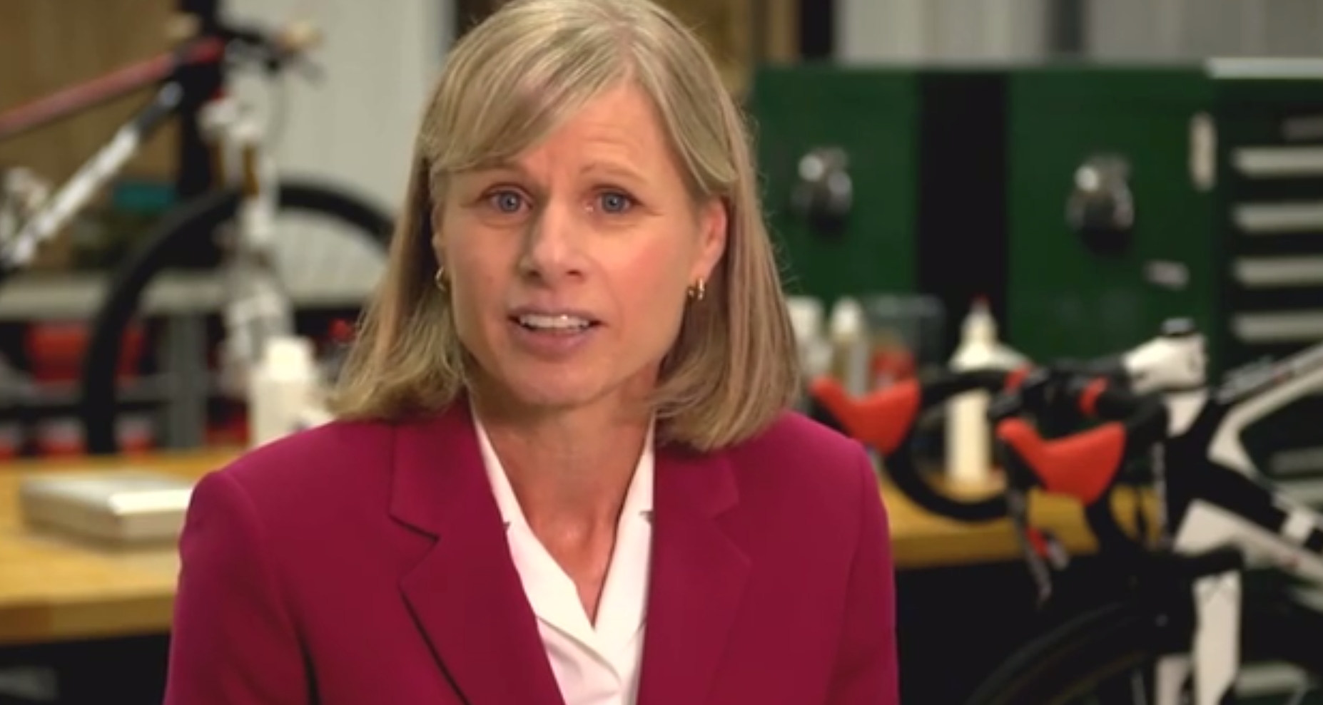 Mary Burke in a still from her campaign announcement video