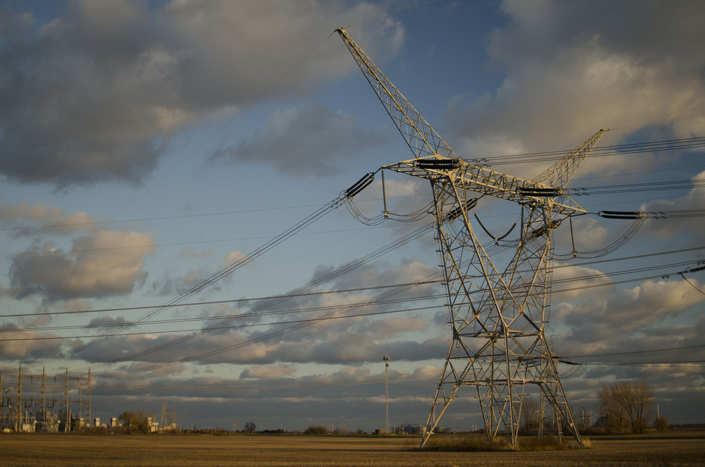 Power transmission lines in Kankakee, Illinois