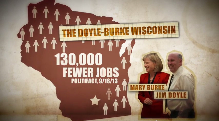 Still from a campaign ad against Mary Burke by the Republican Governors Association