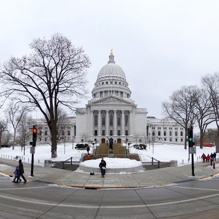 Wisconsin Capitol in winter