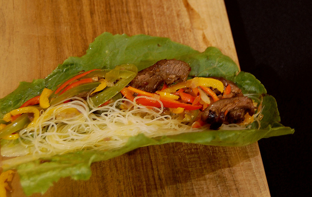 Spicy Bison Lettuce Wraps