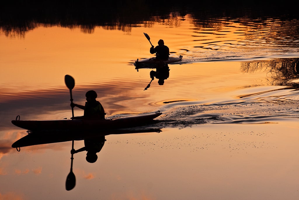 Paddling at night
