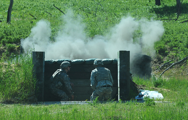soldiers training