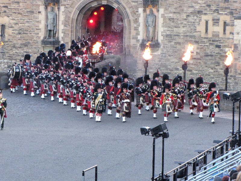 A procession of pipes and drums