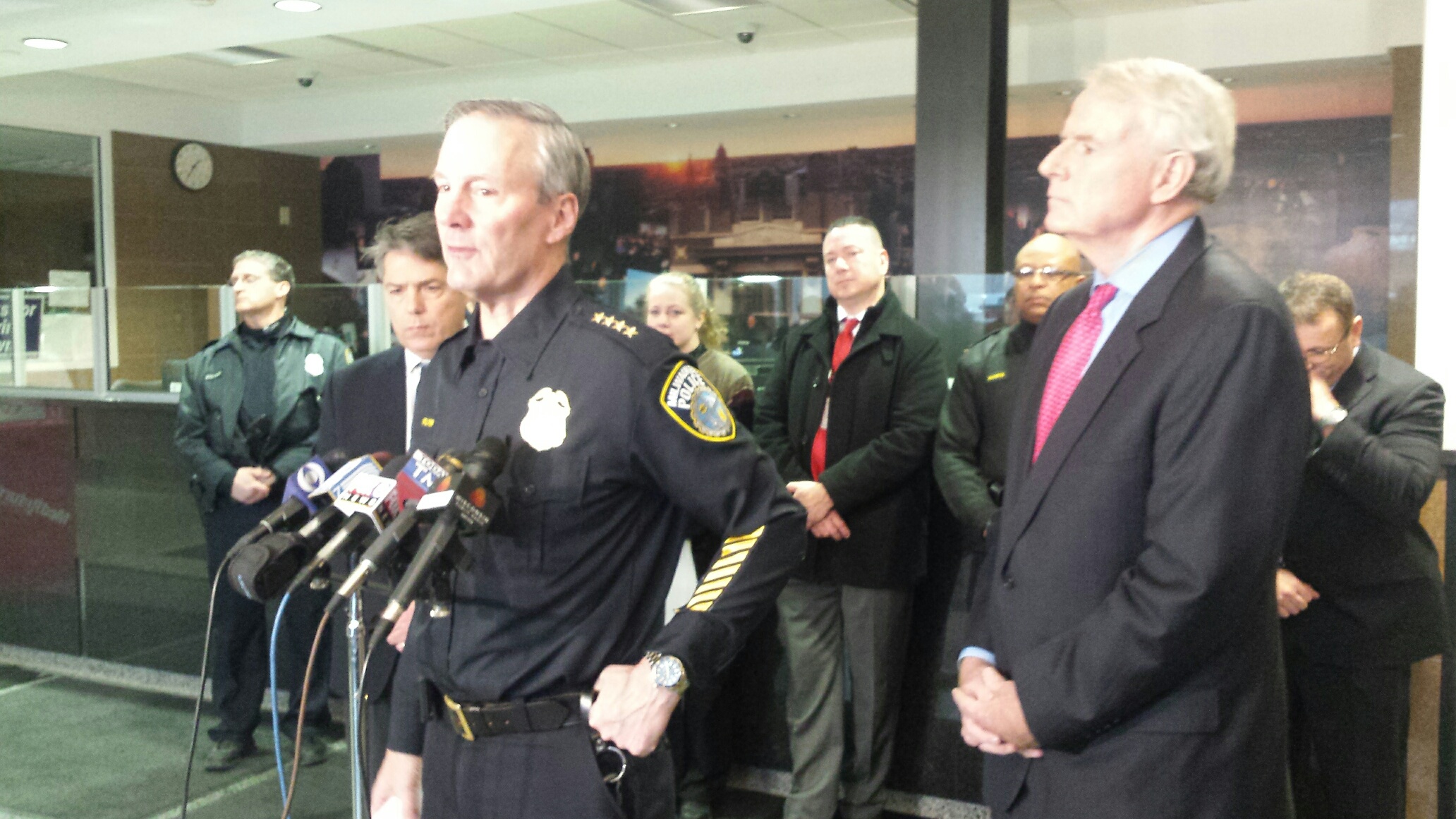 Chief Flynn speaks at a Milwaukee news conference.