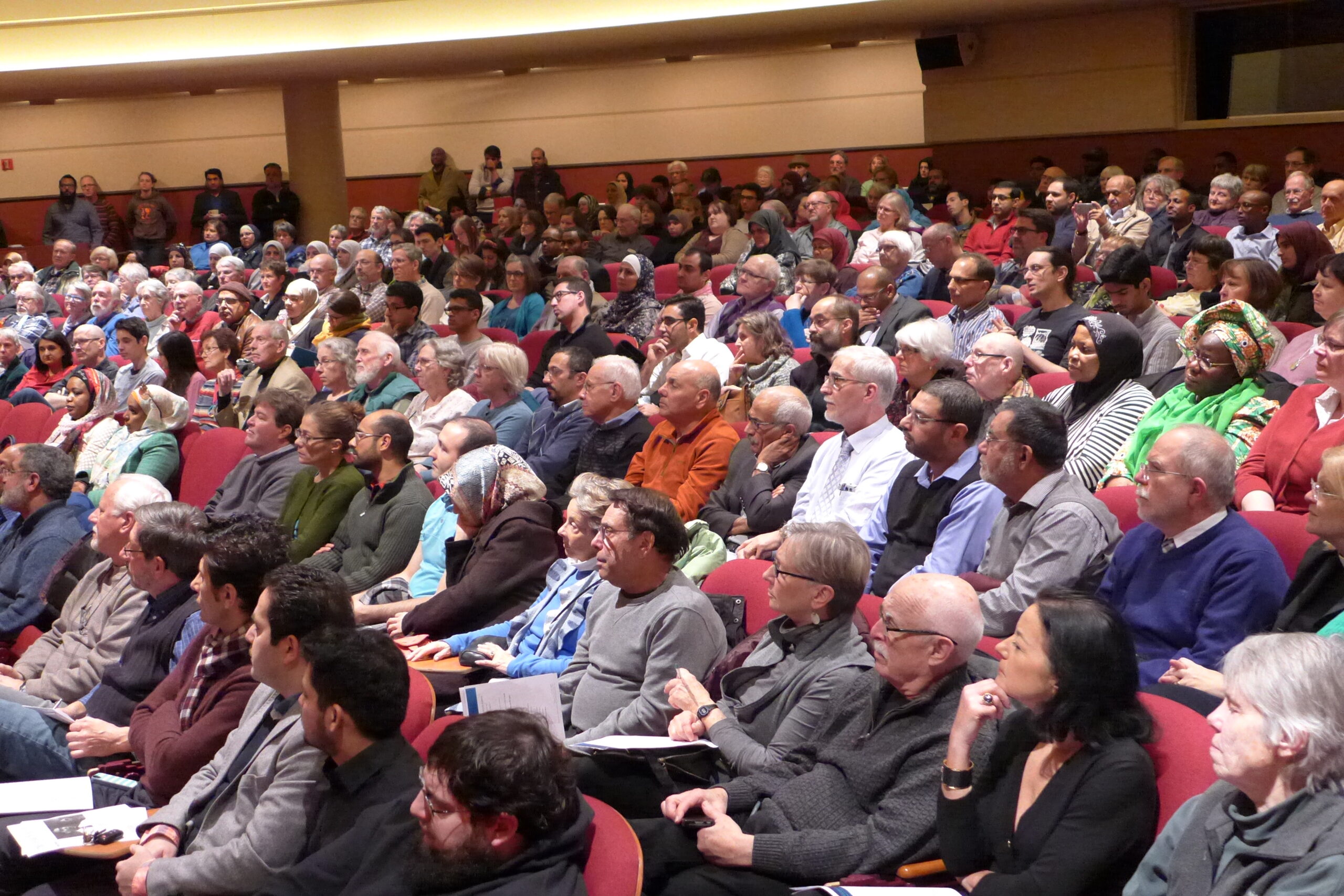 More than 500 people came to the event called "Islam, Muslims and the West: ISIL - our common enemy," on Saturday afternoon