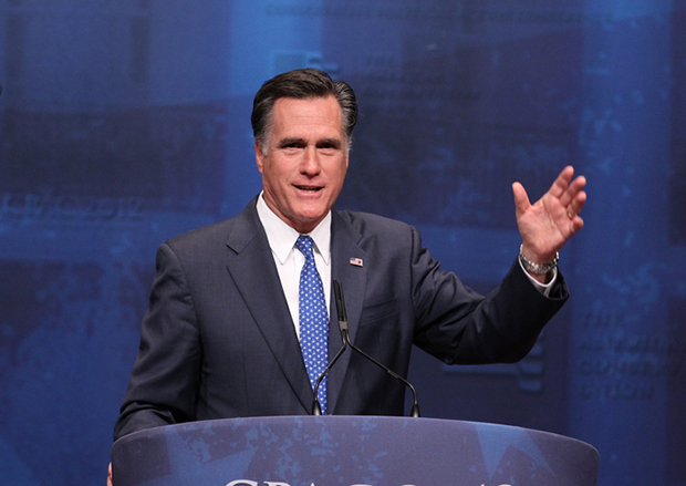 Mitt Romney speaking at the 2012 Conservative Political Action Conference.