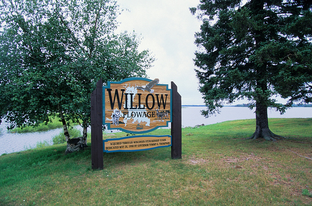 Willow Flowage Scenic Area sign