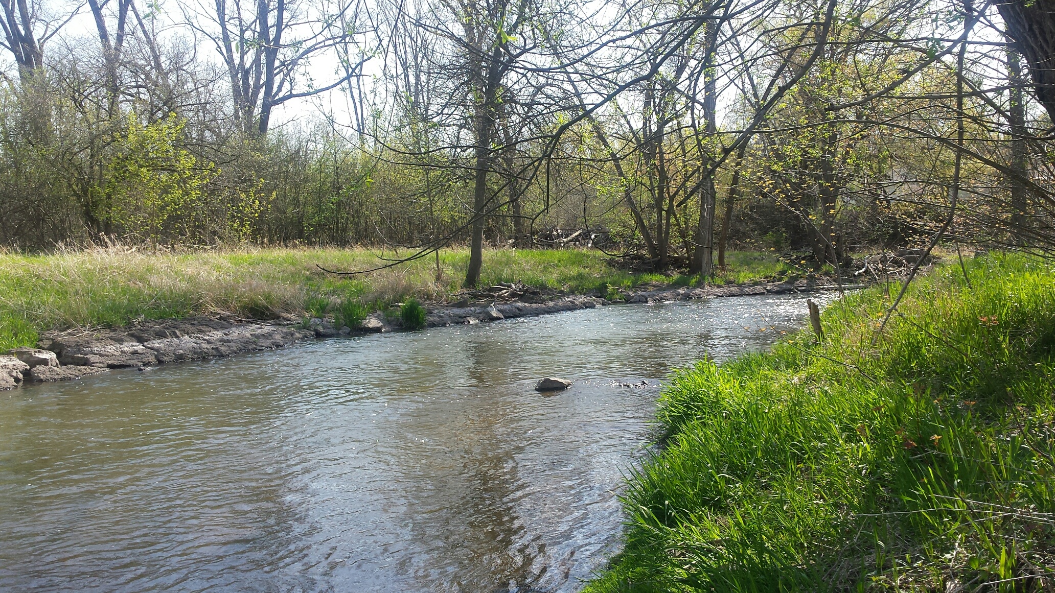 The Root River flows through Lincoln Park, in Racine.