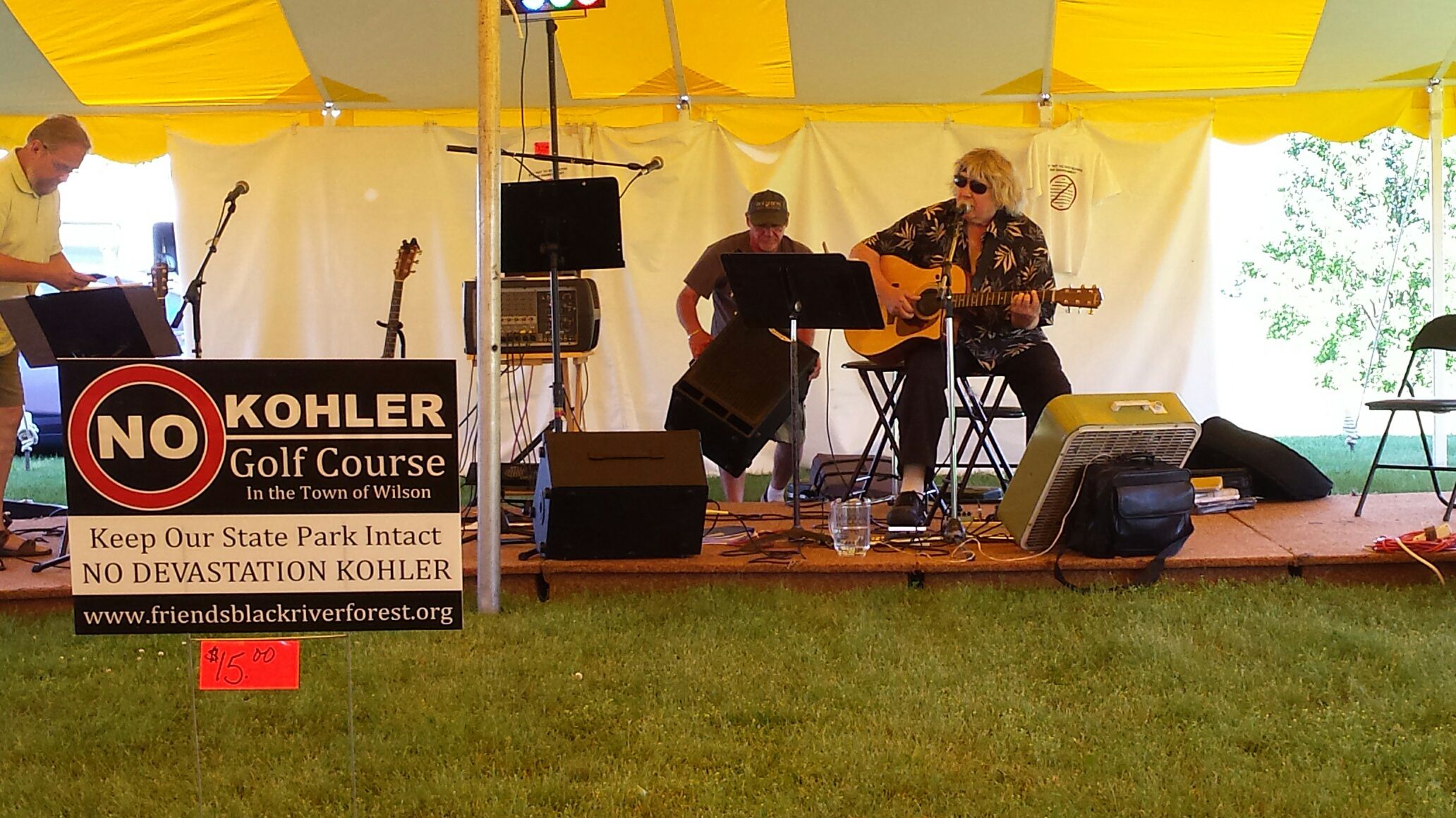 Musicians perform  at The Friends of the Black River Forest fundraiser in Sheboygan.