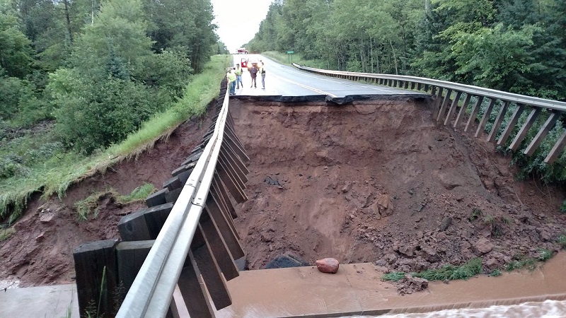 Flooding Washes Out Roads In Northern Wisconsin