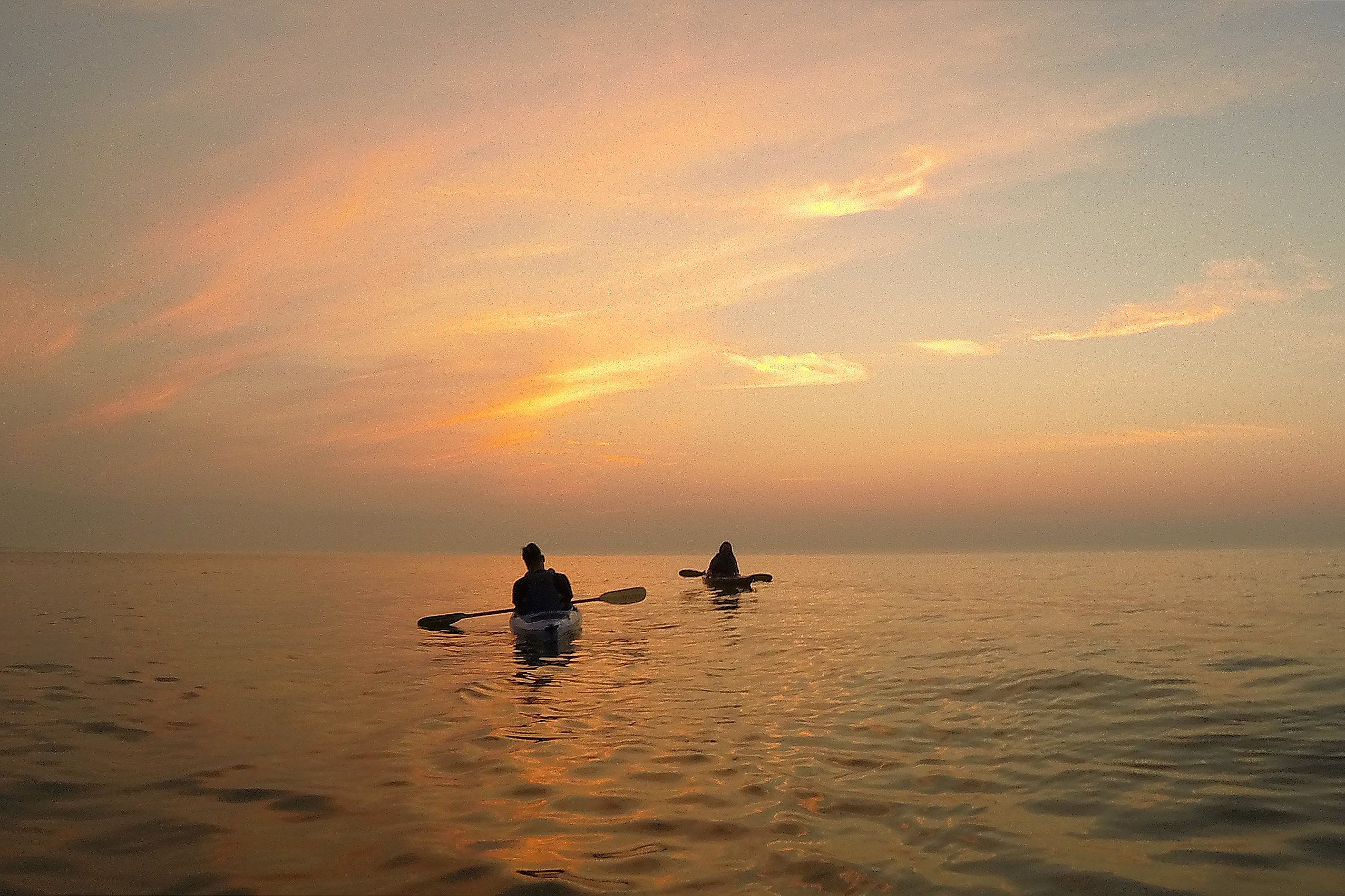 Kayakers on Lake Michigan
