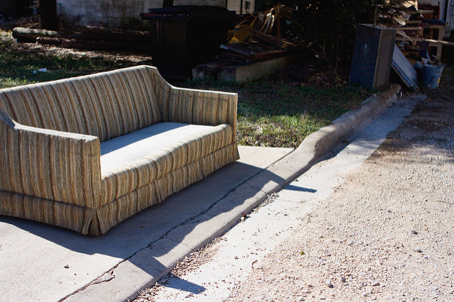 Couch on the curbside