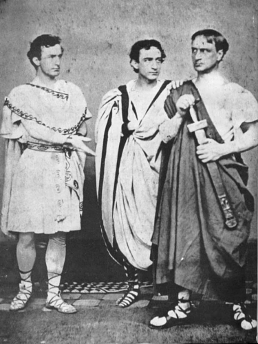 John Wilkes Booth, Edwin Booth and Junius Brutus Booth, Jr.
