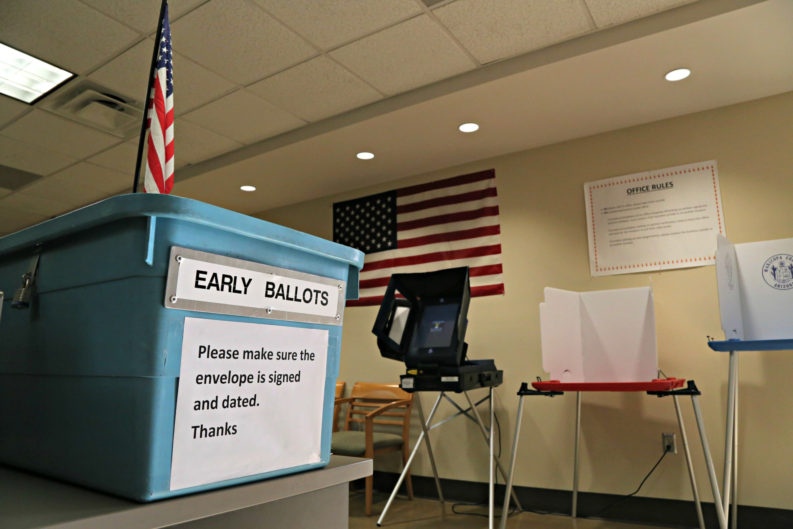Early ballots box