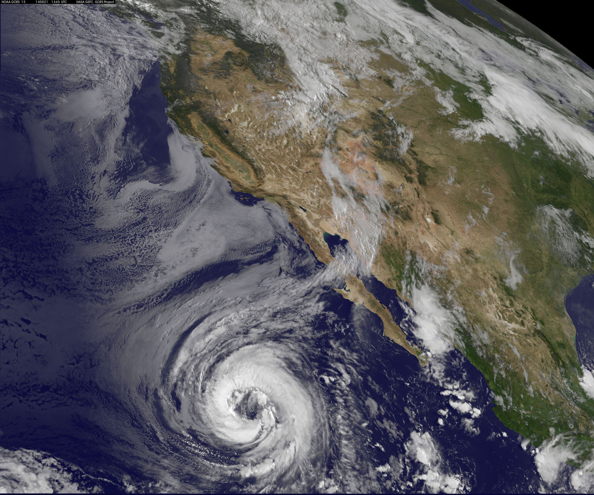 satellite view of California