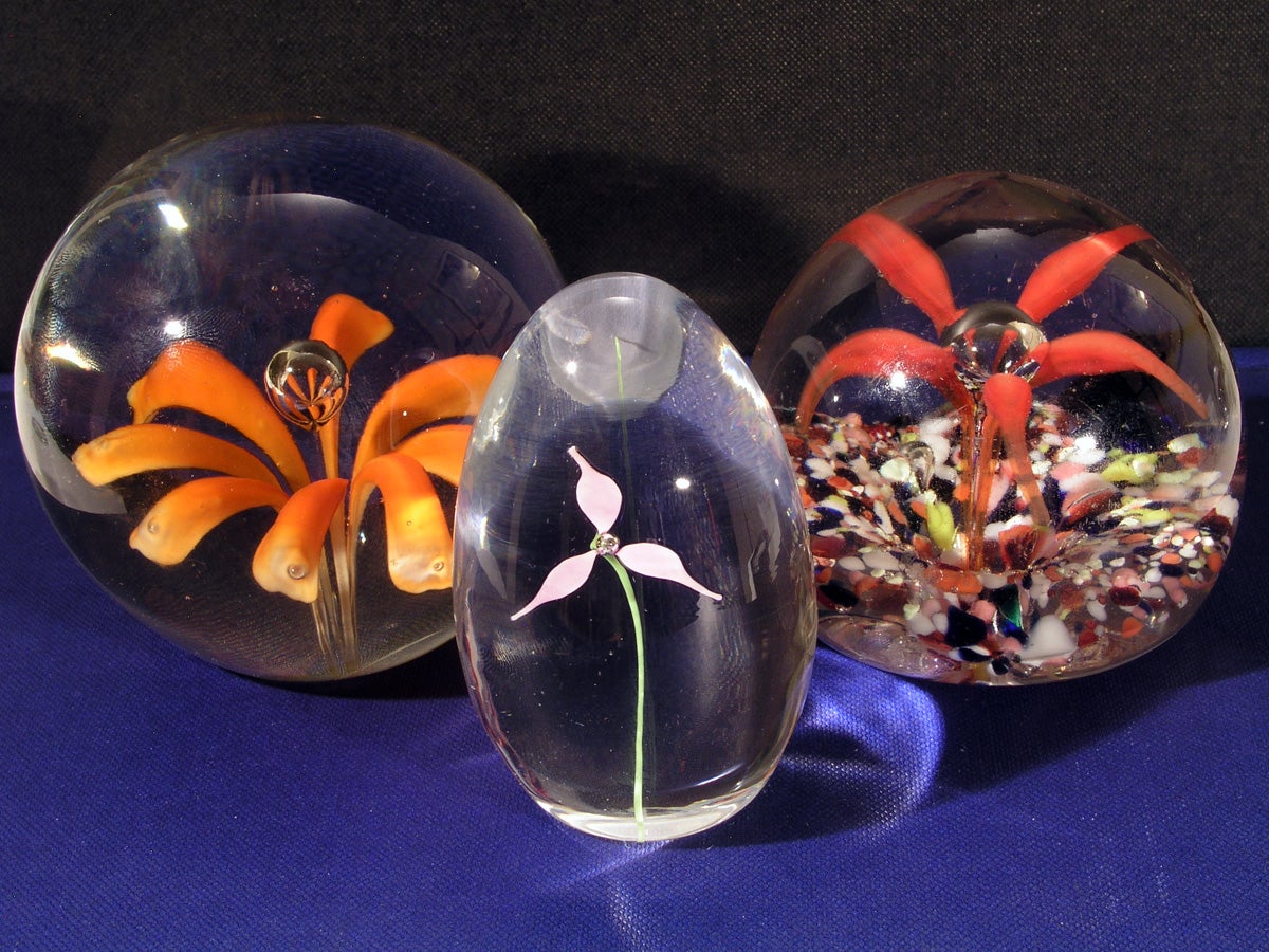 Glass paperweights