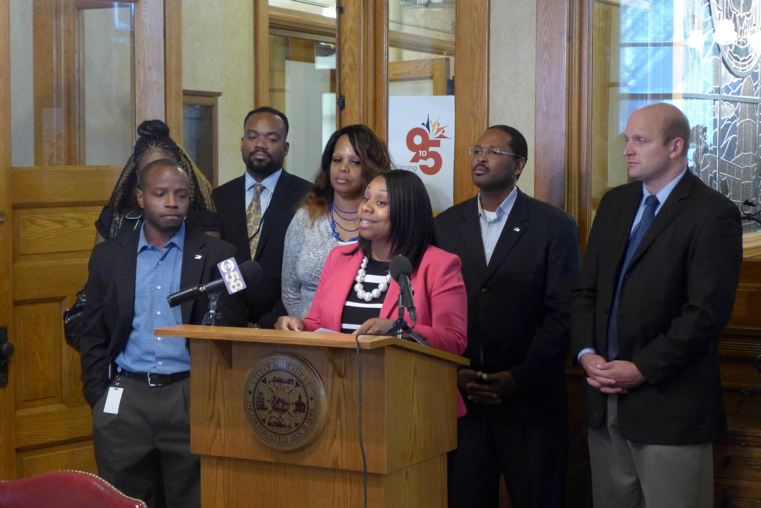 Milwaukee common council Alderwoman Chantia Lewis presents a ban the box ordinance