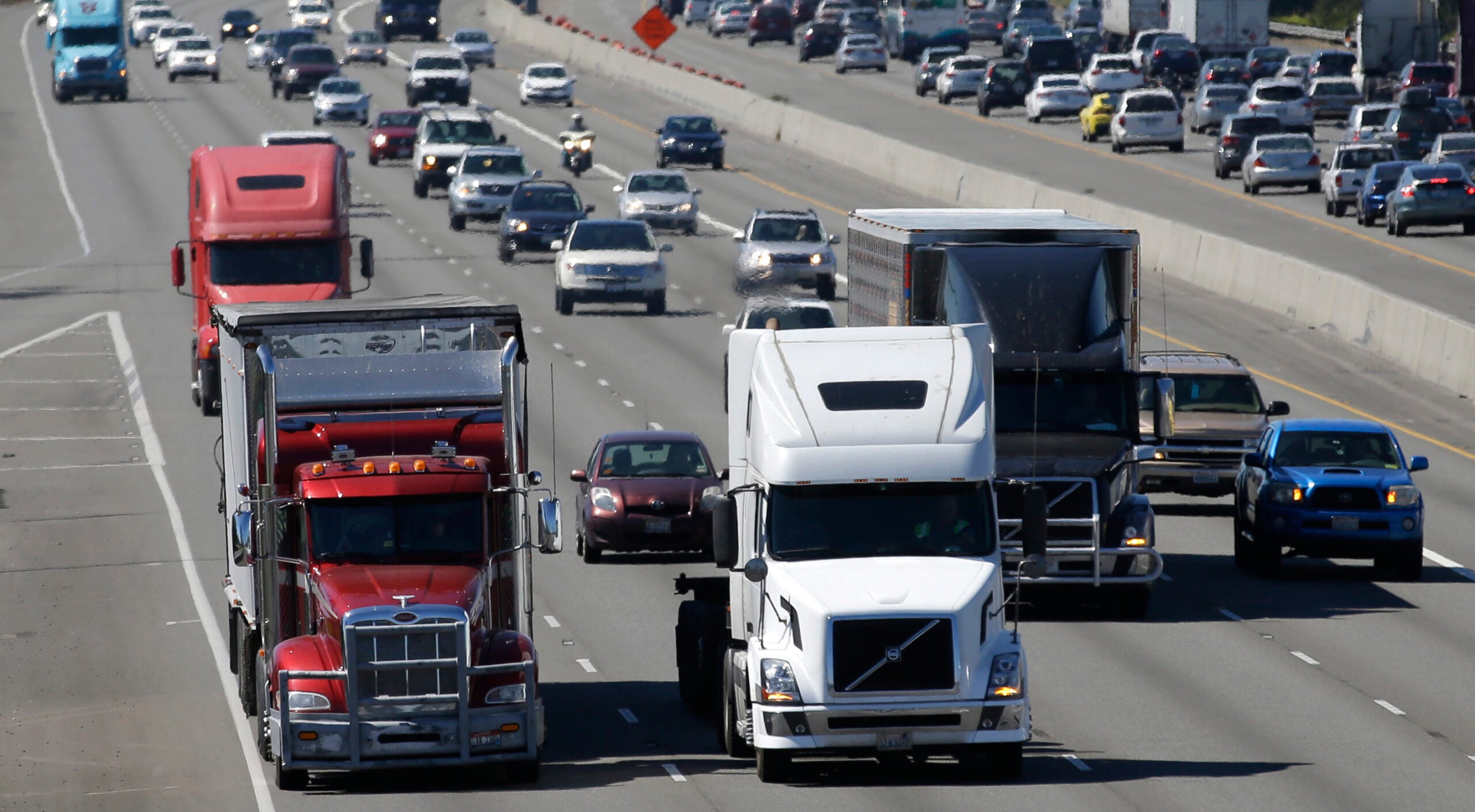 Vehicles driving on a road
