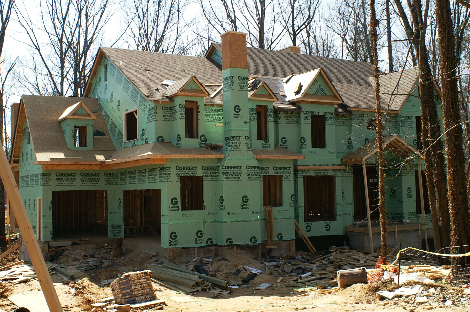 new construction with house wrap