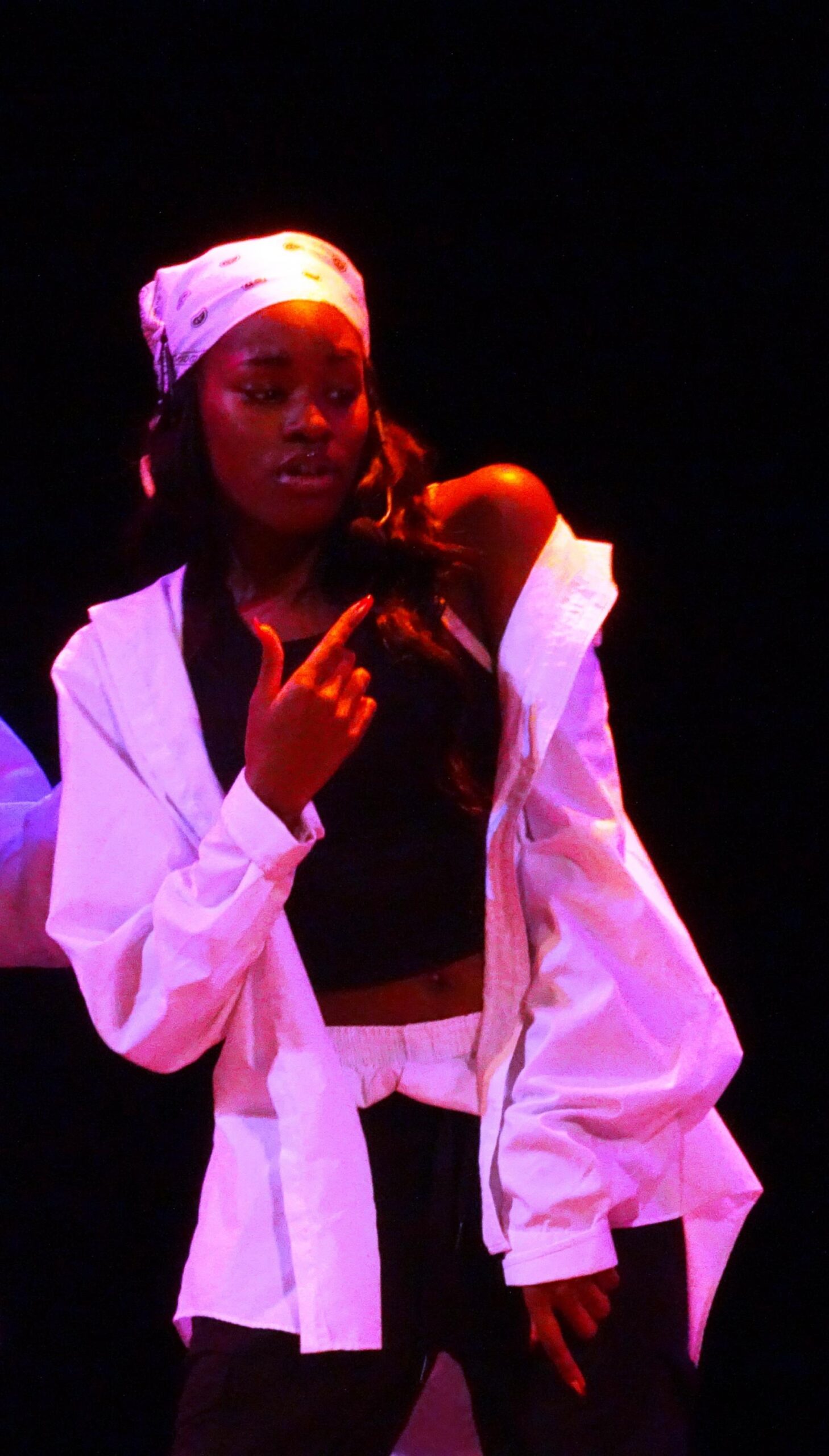 Krystyn performing with Trend N Topic