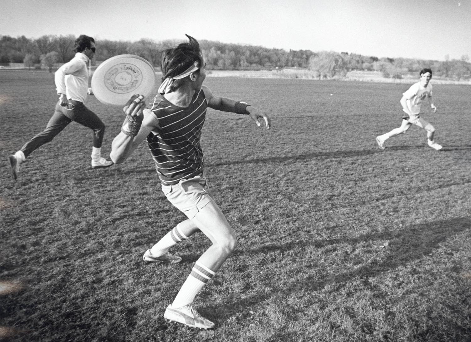 Person playing frisbee