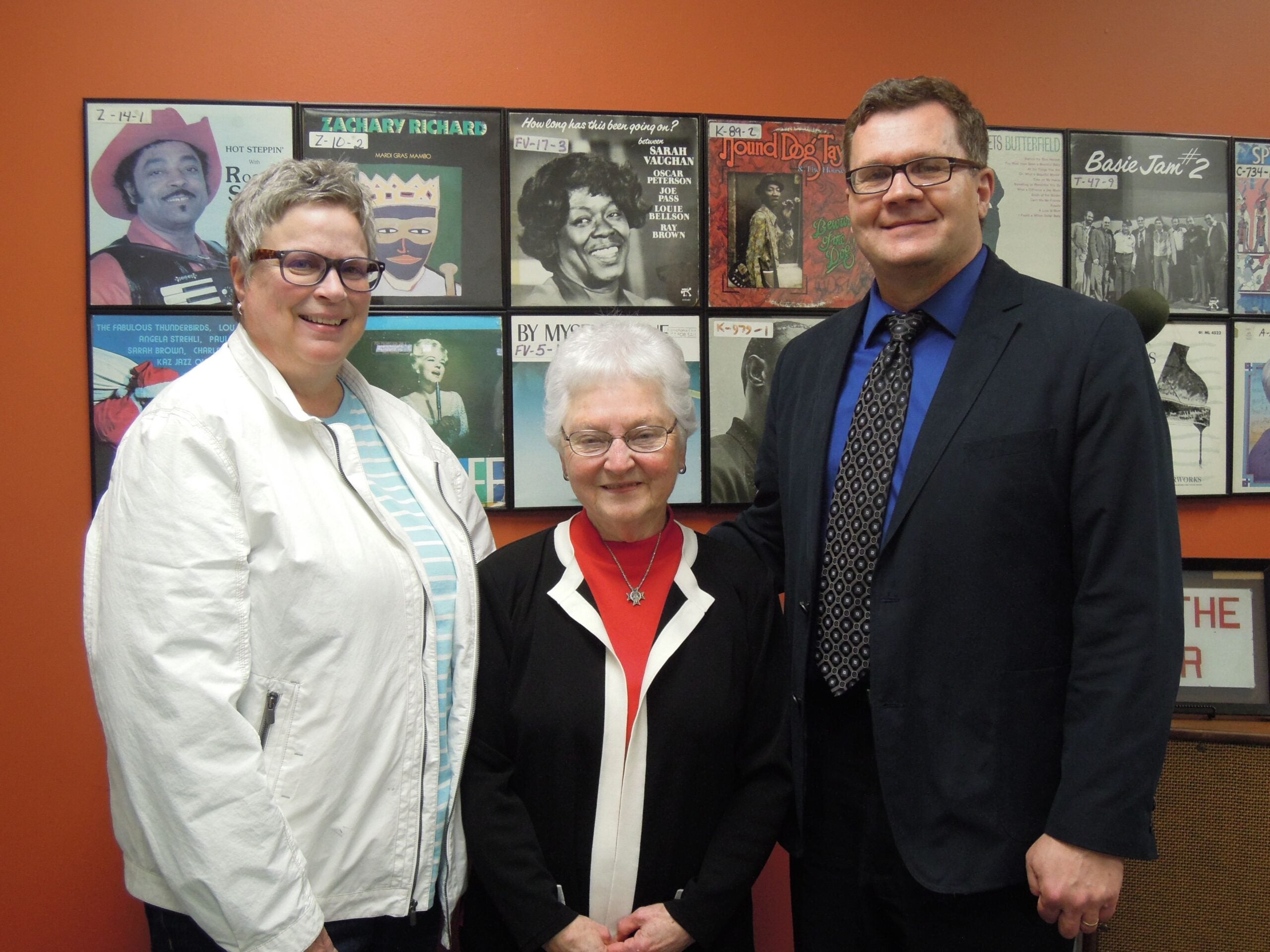 Kim Cable, Sister Karen Neuser and Mayor Tim Kabat