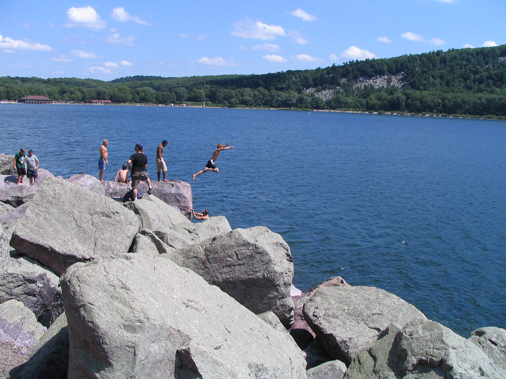 A view of Devil's Lake State Park.