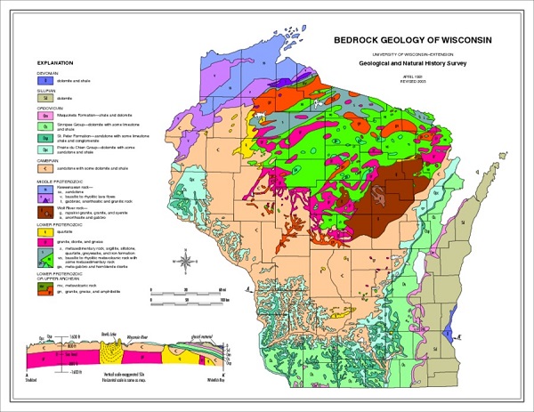 Bedrock Geology of Wisconsin
