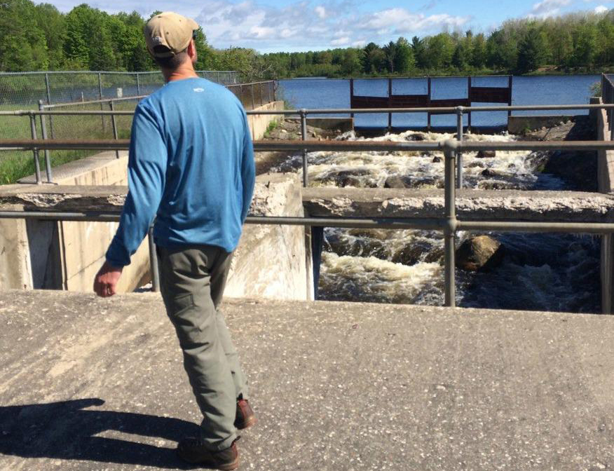 Chris Pierce oversees the removal of dam on the Maple River