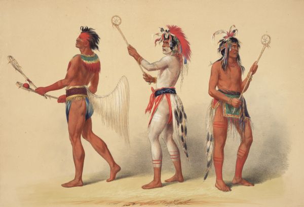 George Catlin's painting of Lacrosse players