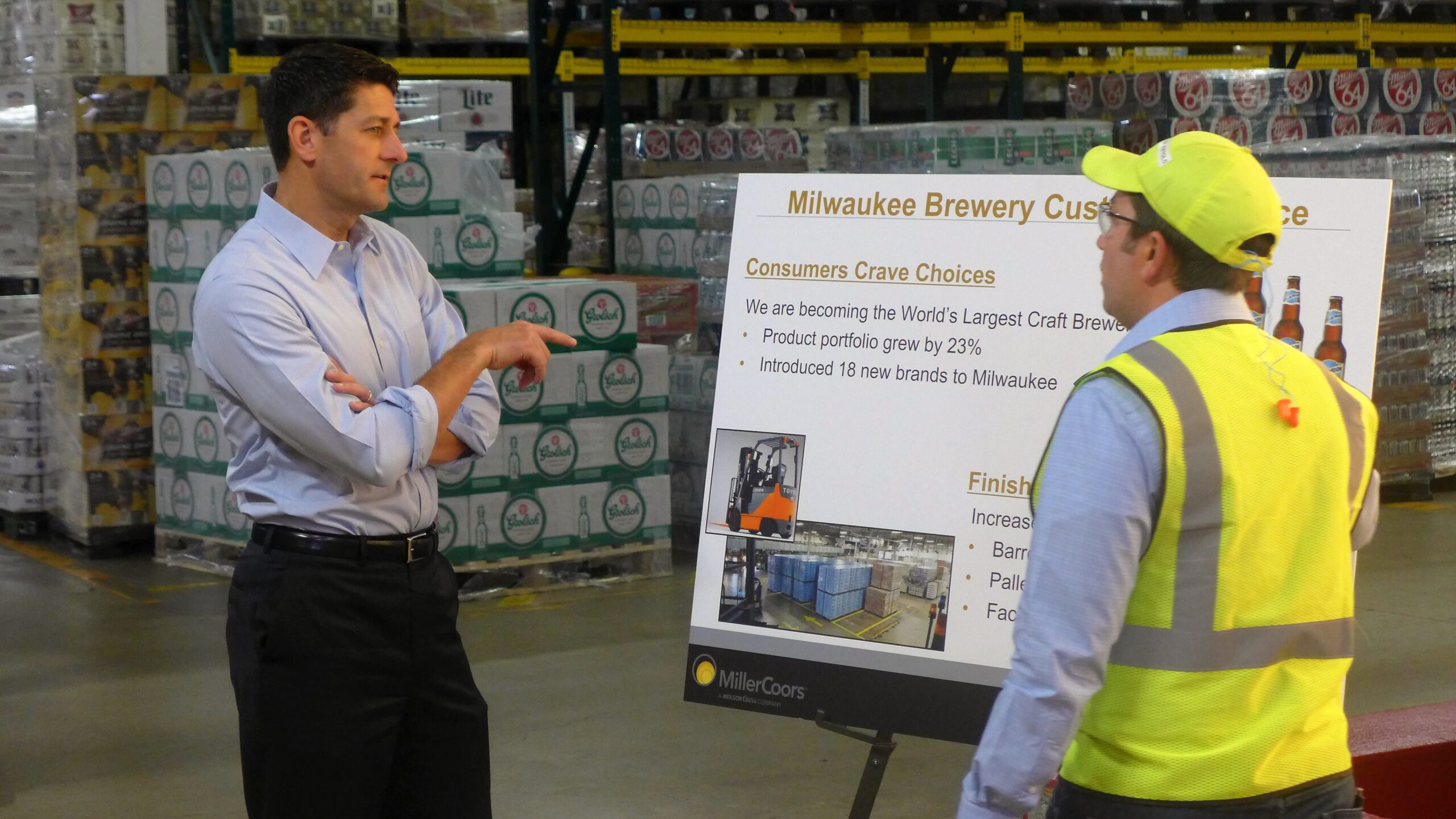 Speaker Ryan Visits MillerCoors Brewery To Talk Taxes, Health Care