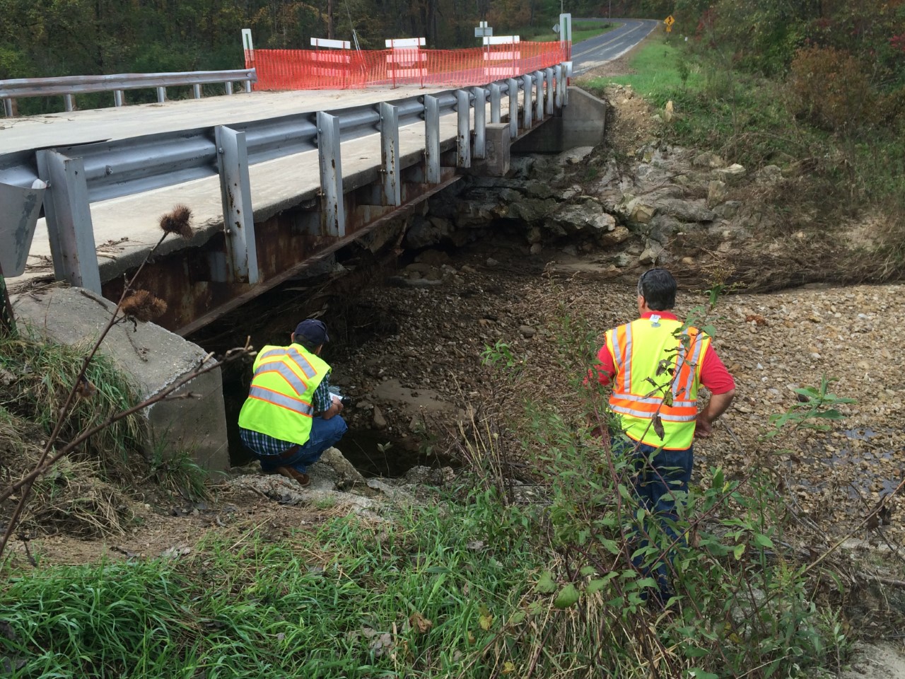 FEMA crew members inspecting 2016 flood damage in Vernon County