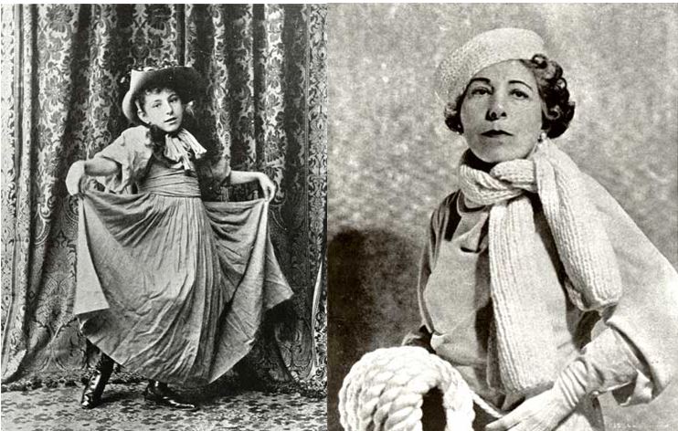 Edna Ferber as child, left, and adult
