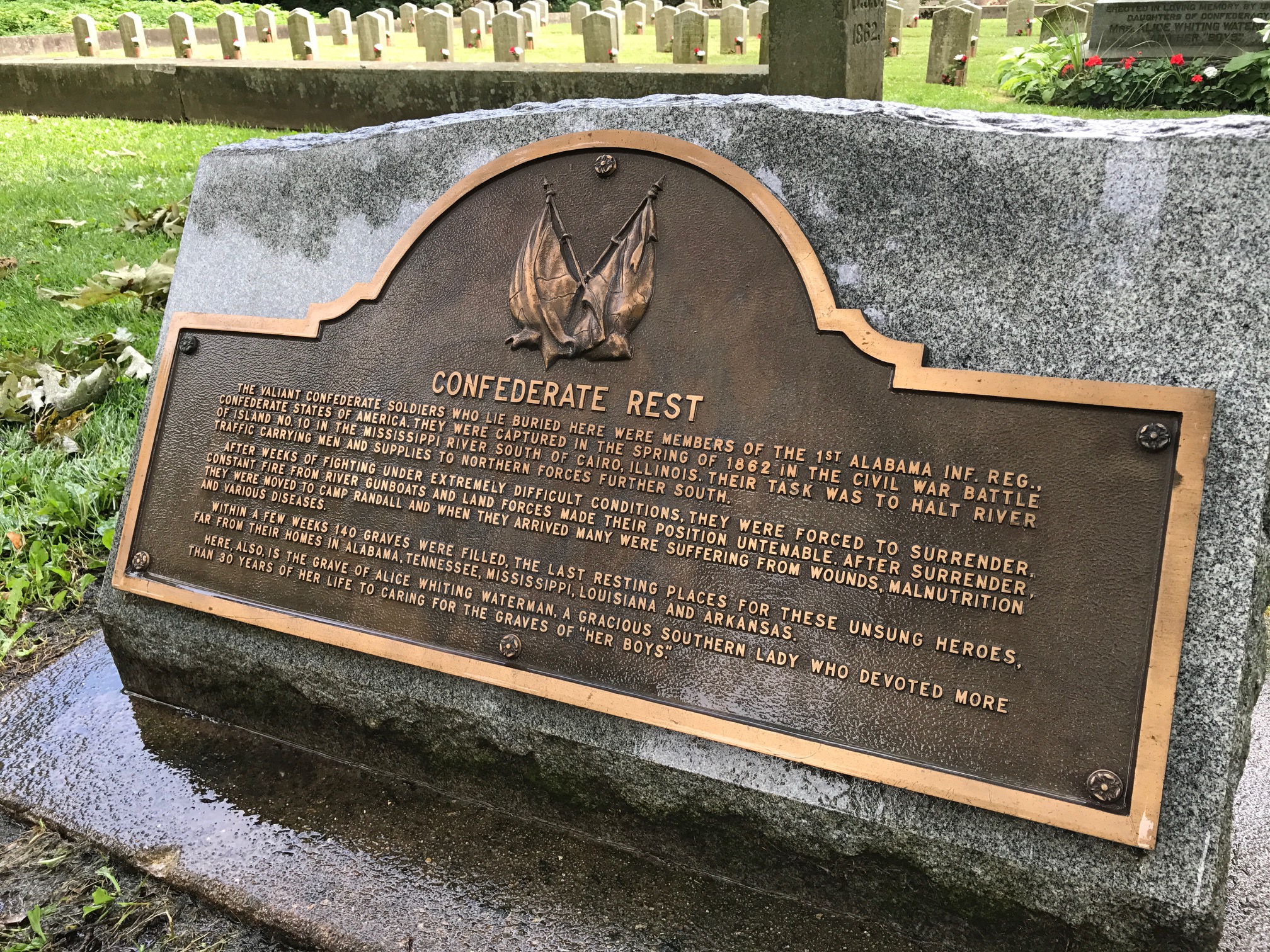 Confederate plaque