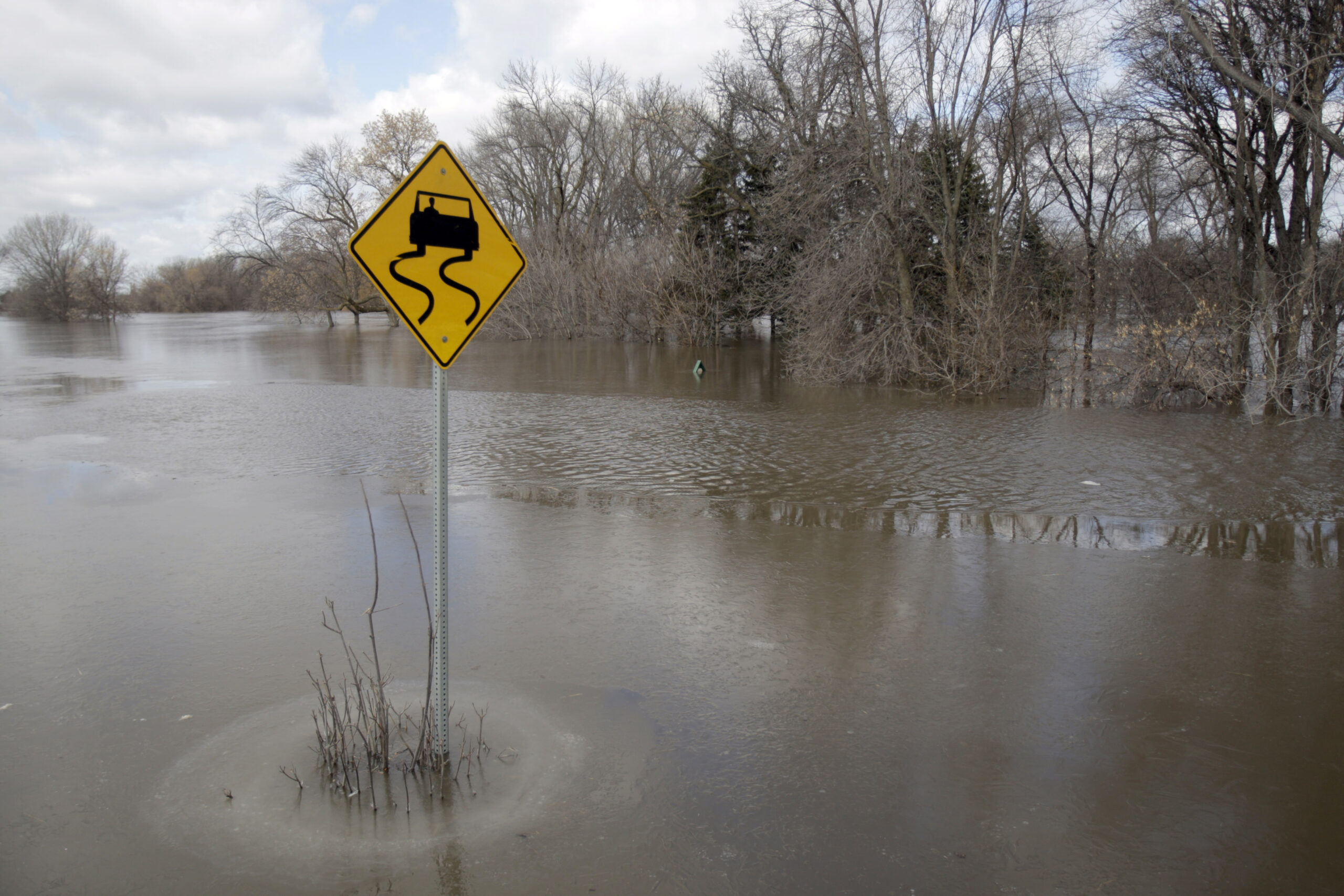 Flooding and sign