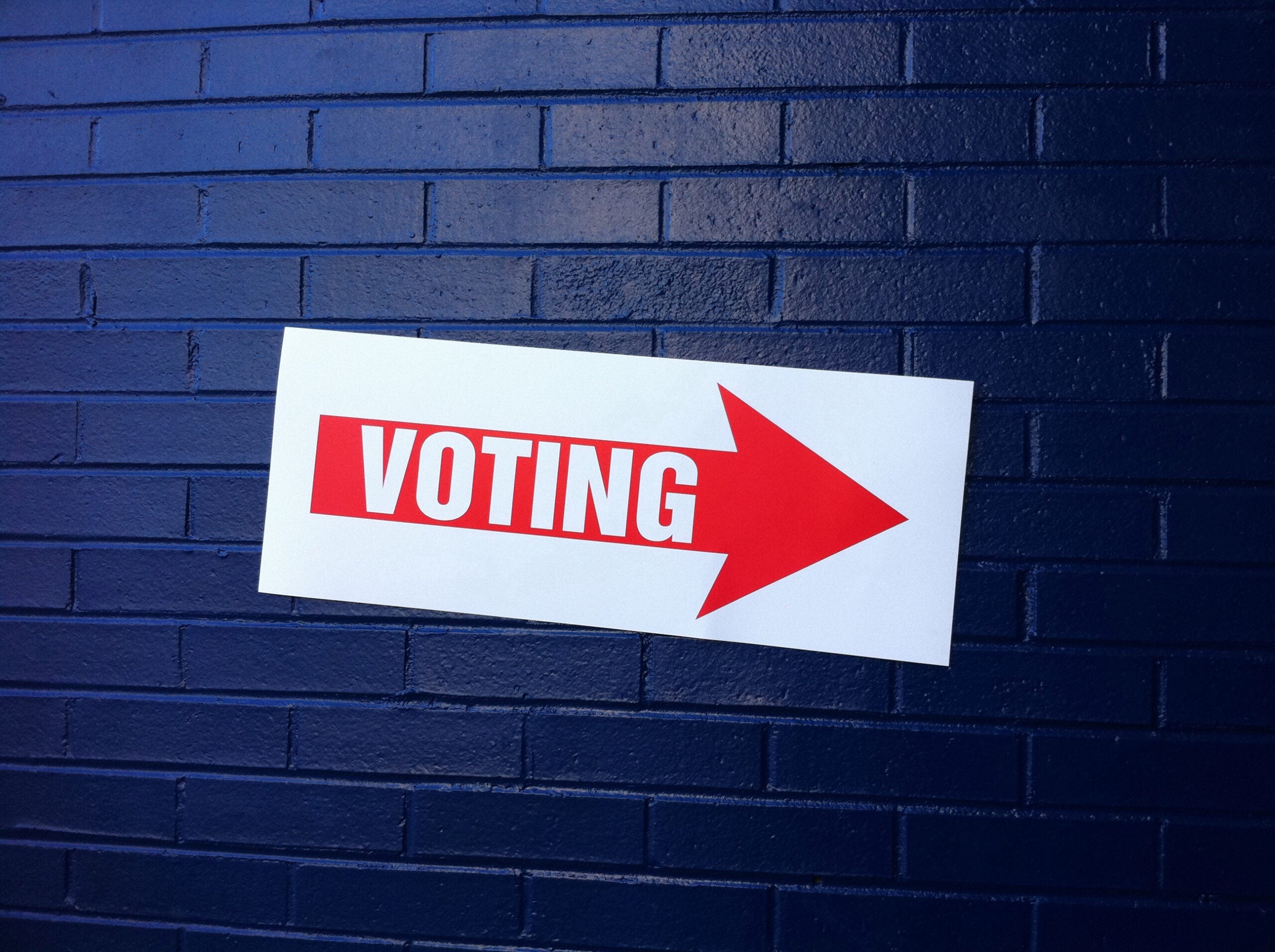 Voting sign