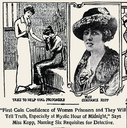 newspaper clipping about the real Miss Kopp