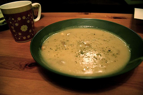 Roasted Cauliflower & Broccoli Soup