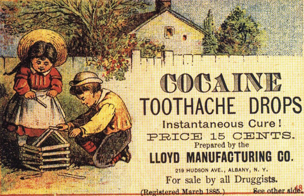 Advertisement for cocaine toothache drops