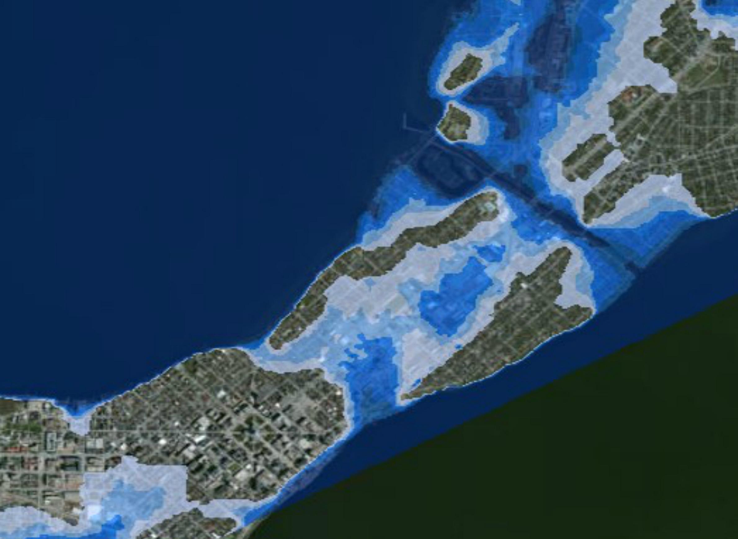 Computer simulation of flooding in Madison