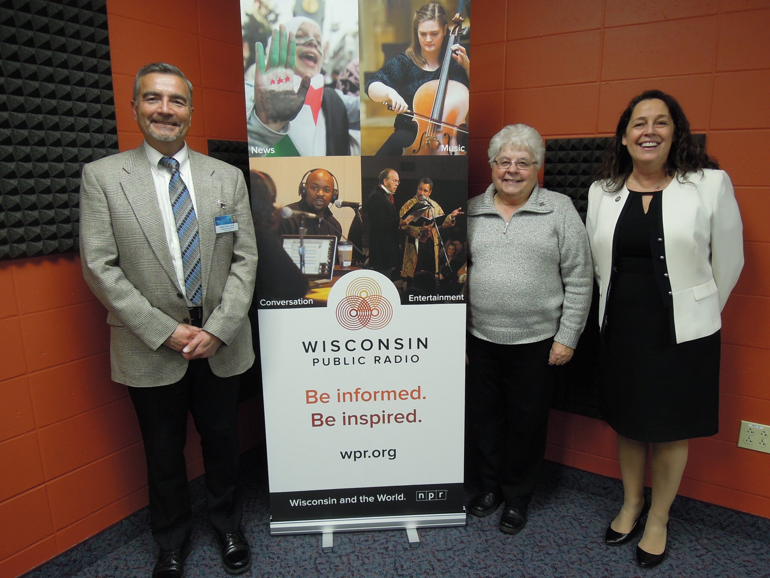 Phillip Nielsen, Sister Marlene Weisenbeck and State Rep. Jill Billings