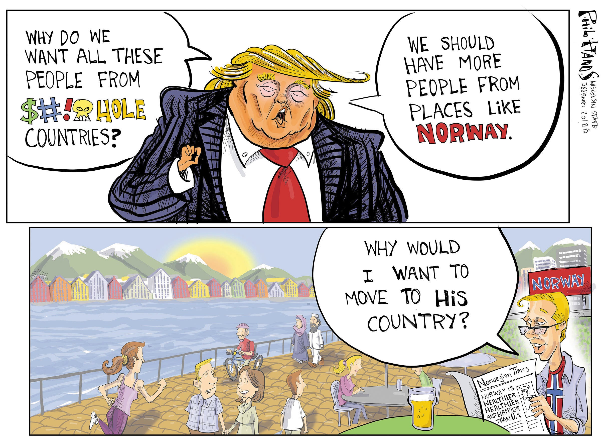 Cartoon by Phil Hands