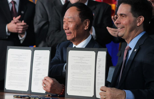 Walker, Foxconn Leader Sign Historic Wisconsin Contract