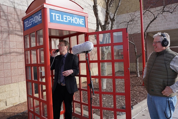 BETA host Doug Gordon finds a phone booth
