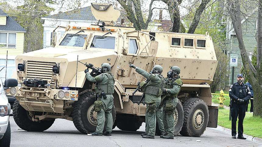 In this photo from May 2017, the Superior Police Department’s MRAP is used during an incident in the city.