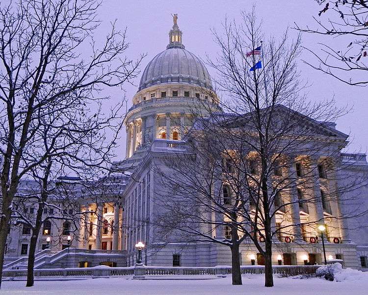 Wisconsin Capitol In Winter