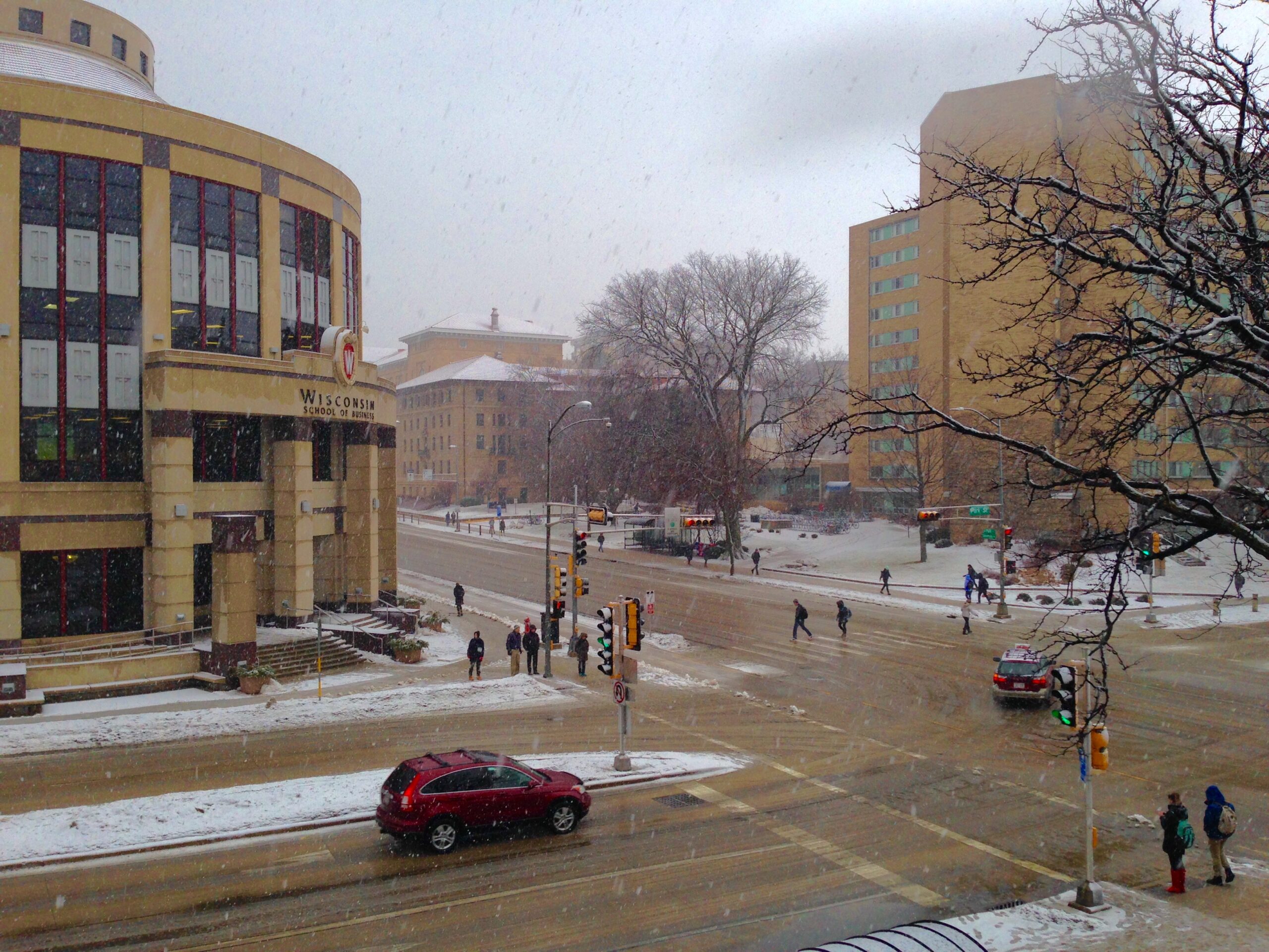 Snowstorm on the UW-Madison campus