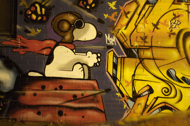 graffiti snoopy the dog